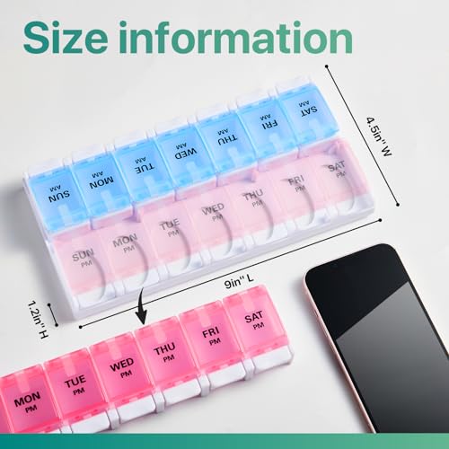 Weekly Pill Organizer 7 Day 2 Times A Day
