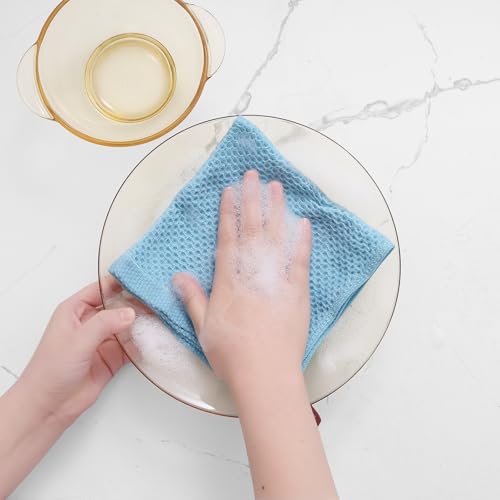 100% Cotton Waffle Weave Kitchen Dish Cloths 6 (6 Count)