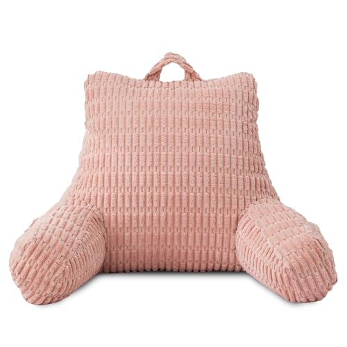 Adults Kids Teens Corduroy Backrest Reading Pillow with Arms