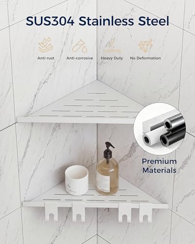 White Shower Corner Shelf