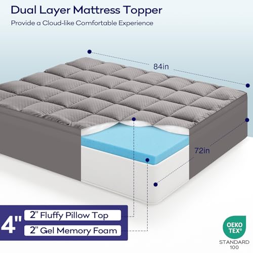 4 Inch Dual Layer Mattress Topper