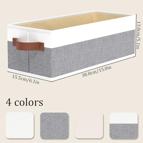 Foldable Storage Bins Gray (3 Count)