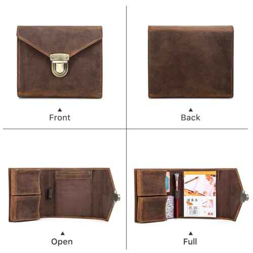 Leather Playing Card Organizer Portable Double Deck Playing Card Case Multifunctional Gaming Accessory with Pen Holder and A6 Notepad Pocket