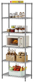 6 Metal Shelves Wire Shelving Storage Shelf Adjustable Unit Pantry