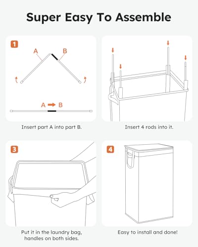 100L Laundry Hamper with Lid