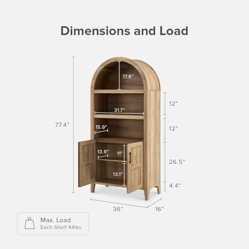 Lauren 77.4" Tall Arched Cabinet