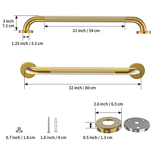 Brushed Gold Grab Bar 32 Inch