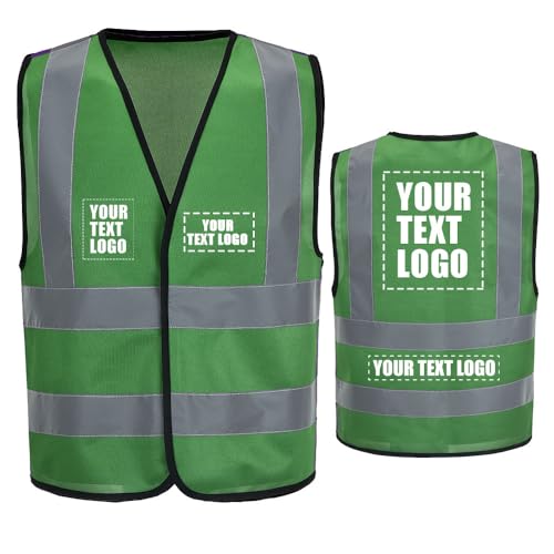 Custom Text 4XL 5XL Green Hi Vis Safety Vest