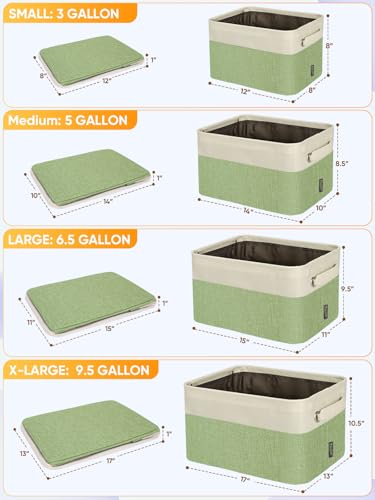 3 Pack Fabric Closet Storage Bins for Shelves (3 Count)