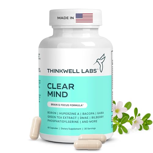Brain Supplements for Memory and Focus for Women and Men (60 Count)