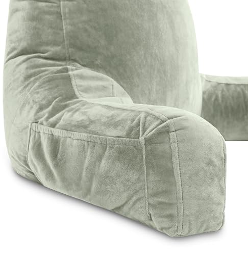 XXL Reading Pillow for Bed Backrest with Arms