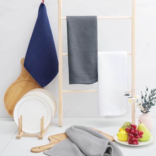 100% Cotton Waffle Weave Kitchen Dish Towels 12 (12 Count)
