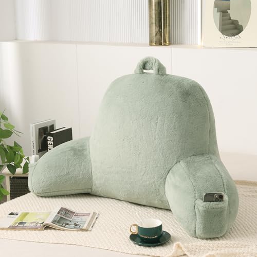 Large Plush Backrest Pillow for Sitting in Bed