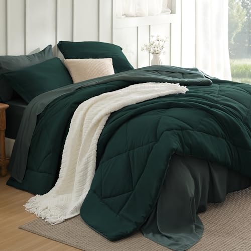 Full Comforter Set Dark Green