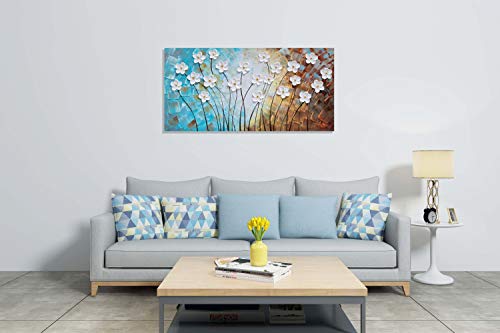 Artisan Crafted Three Dimensional White Floral Relief Wall Decor