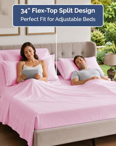 Flex Top Split Head King 6 Piece Sheet Set