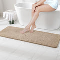 Tan Bathroom Runner Rugs Soft Microfiber Bath Mat 24x60 Inch