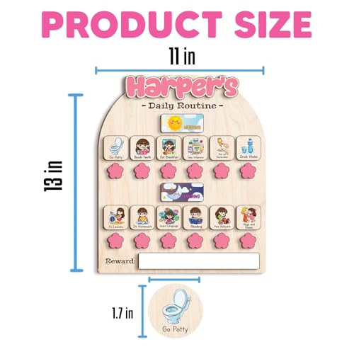 Personalized Wooden Chore Chart for Kids