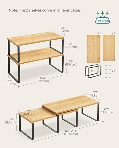 Cabinet Organizer Shelf (4 Count)