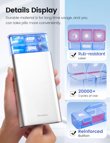 Metal Pill Organizer 3 Times a Day