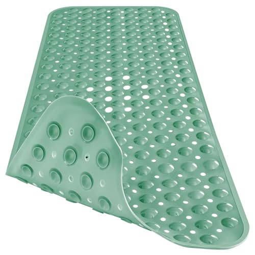 Extra Long Bathtub Mat Non Slip Bath Mat Mars Green 40"x16" Full