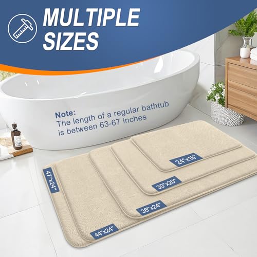 Memory Foam Bathroom Runner Rug 40x24 (9.6 Sq Ft)