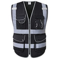 Safety Vest for Men Women Reflective Hi Vis JK150 Black L