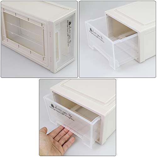 6 Quart Stacking Storage Drawer Unit Front Box (3 Count)