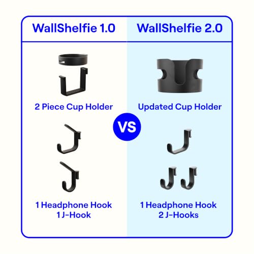 WallShelfie Bedside Wall Organizer & Dorm Decor for Dorm Room