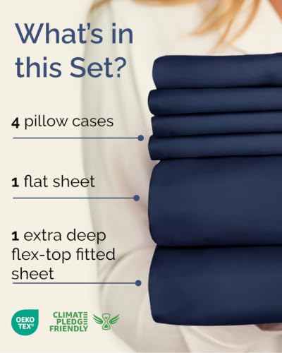 Extra Deep Flex Top Split Head King Sheet Set