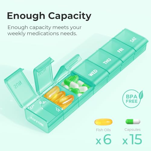 Weekly Pill Organizer with Effortless Opening Design