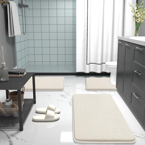 Thick Memory Foam Bathroom Rugs 34x21