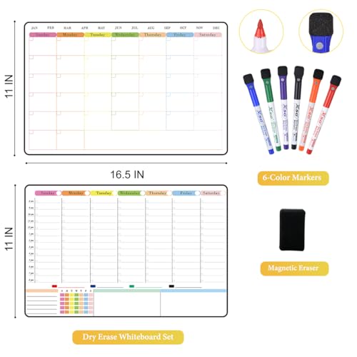 Adhesive Dry Erase Calendar for Wall