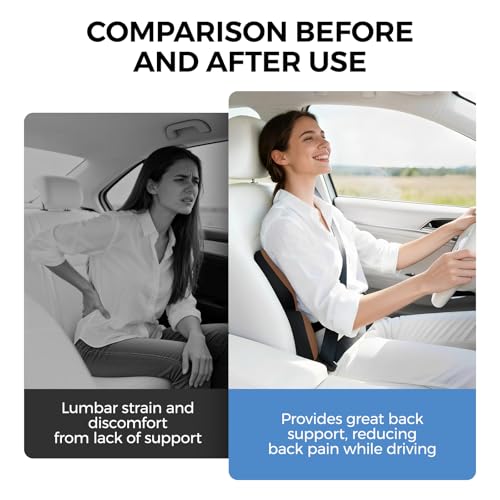 Ergonomic Memory Foam Lumbar Support Pillow for Car
