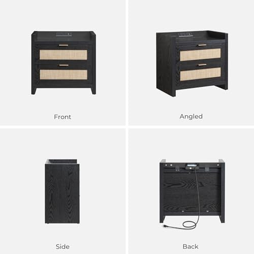 Rattan Night Stand Bedside Table
