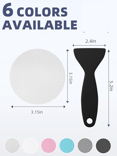 12PCS Round Non Slip Bathtub Stickers with Scraper