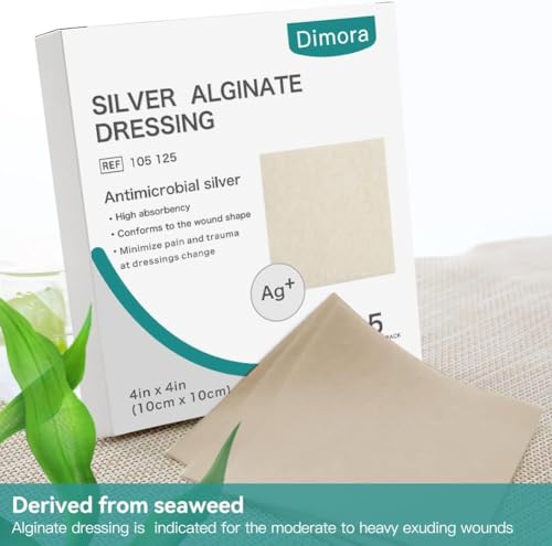 Upgrade Silver Calcium Alginate Wound Dressing (5 Count)