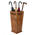 Antique Wooden Umbrella Stand & Walking Cane Holder for Home