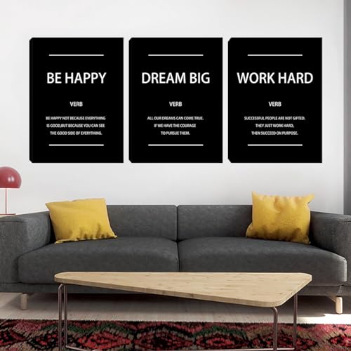 Motivational Office Wall Art (3 Count)