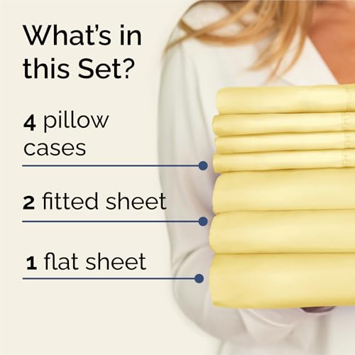 Split King 7 Piece Bed Sheet Set