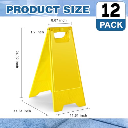 12 Pack 24" Height Blank Floor Sign Yellow A (12 Count)
