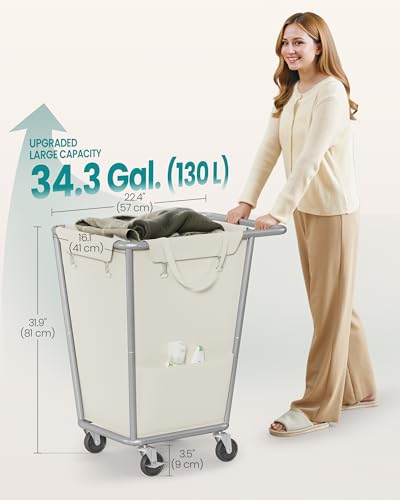 Laundry Basket with Wheels
