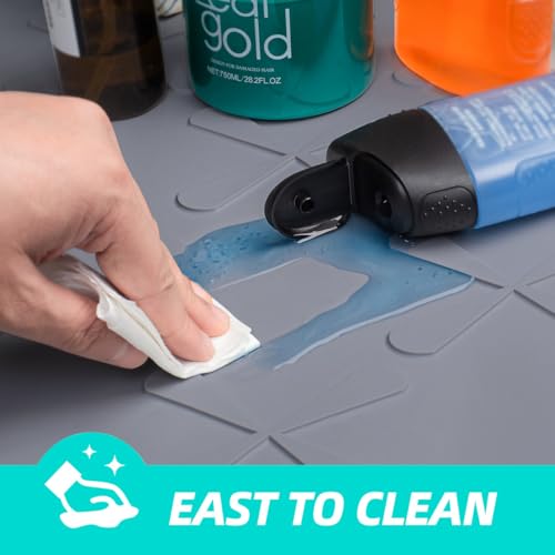 Waterproof Under Sink Mat 40" x 22" Silicone Mat Cabinet Protector