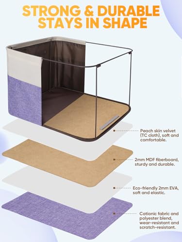 4 Pack Fabric Closet Storage Bins for Shelves (4 Count)