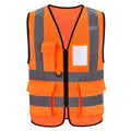 Orange 3xl High Visibility construction Vest with Reflective Strips