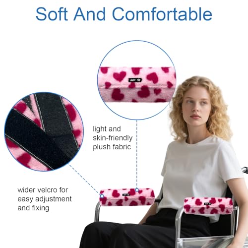 Wheelchair Armrest Pads Covers Fuzzy Desk Chair Arm Pads Soft