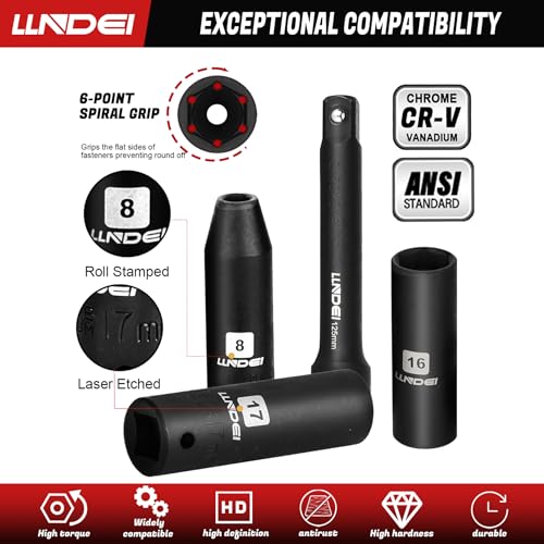 1 2" Impact Socket Wrench Set (49 Count)