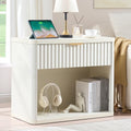 31" Wide Fluted Nightstand with Charging Station