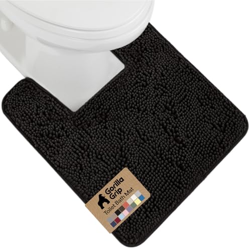 Chenille Bath Rug Mat for Square Toilet Base