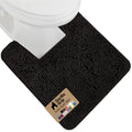 Chenille Bath Rug Mat for Square Toilet Base